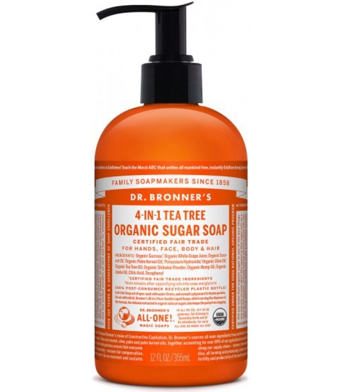 Dr Bronner's TEA TREE Organic Sugar Soap